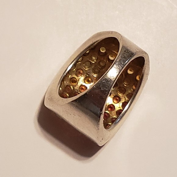 Sterling Silver Ladies Genuine 1/2 CTTW Citrine Multicolored Gem Ring SZ 7 3/4 - Picture 8 of 10